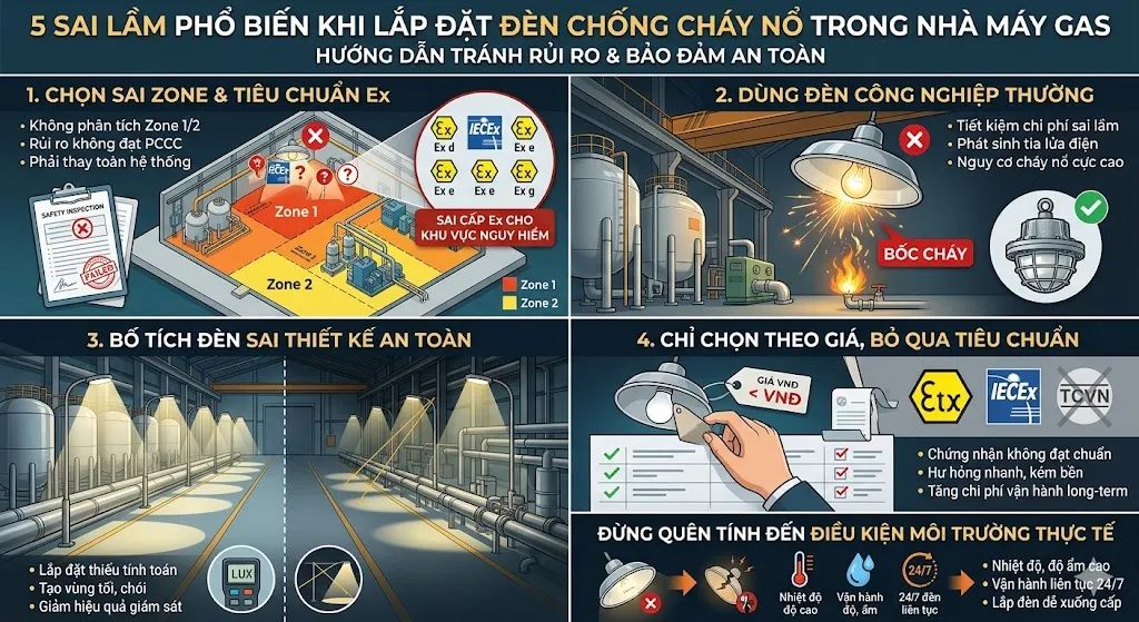 Thumbnail TOP 4 loại đèn chống nổ nhà máy gas đáp ứng tiêu chuẩn an toàn