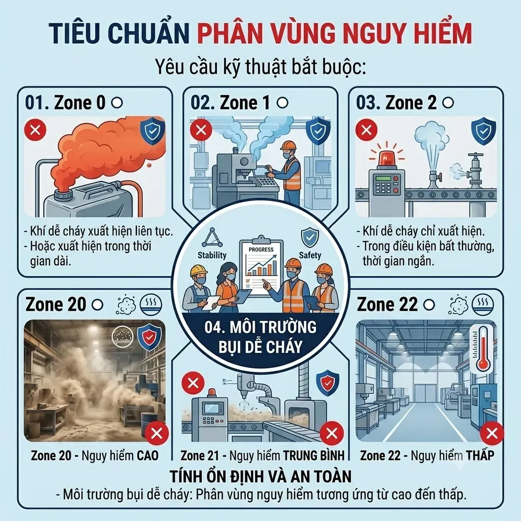 Ti&ecirc;u chuẩn ph&acirc;n v&ugrave;ng nguy hiểm&nbsp;