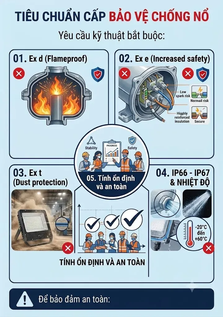 Ti&ecirc;u chuẩn cấp bảo vệ chống nổ&nbsp;