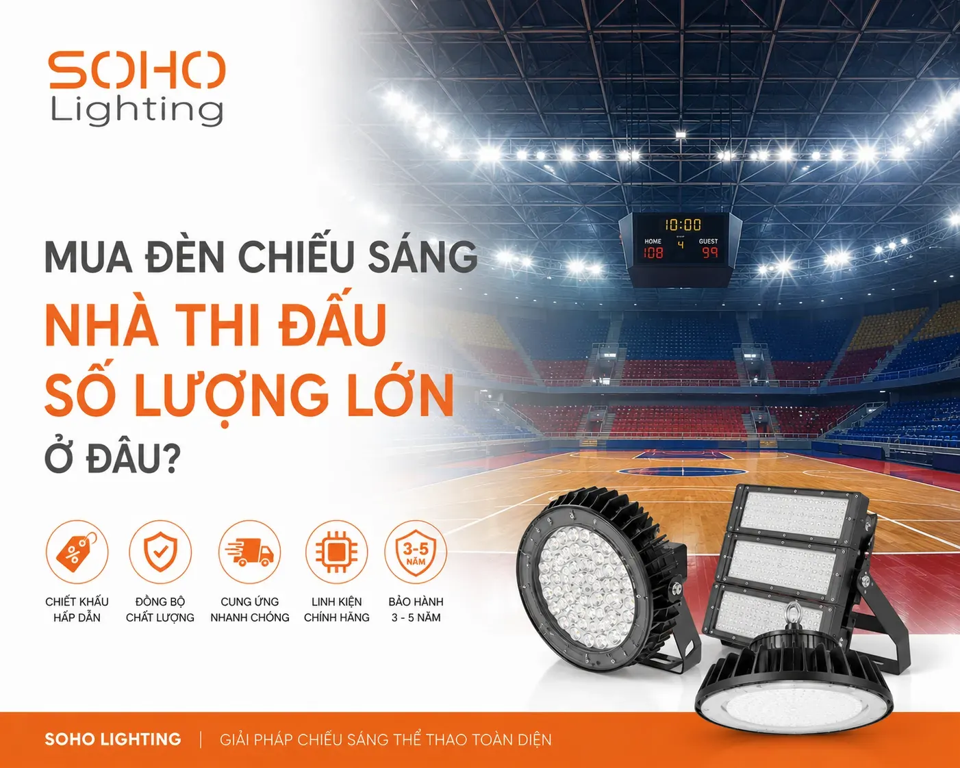 Thumbnail Gợi ý các mẫu đèn chiếu sáng nhà thi đấu chất lượng cao